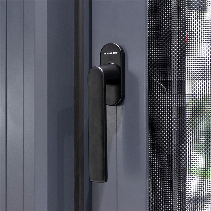 black aluminium casement windows